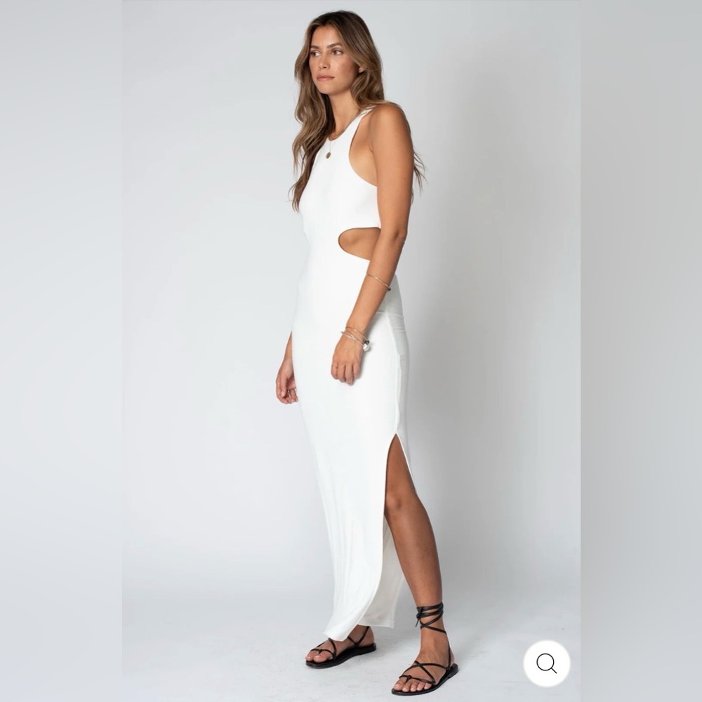 Stillwater ribbed dress with rib cut outs size small